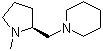 structure of CAS# 84466-85-3, (S)-1-Methyl-2-(piperidinomethyl)pyrrolidine;(S)-(-)-1-Methyl-2-(1-piperidinomethyl)pyrrolidine