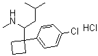 structure of CAS# 84467-94-7, Desmethylsibutramine hydrochloride;BTS 54-354