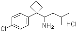 结构式 CAS# 84484-78-6, 1-[1-(4-氯苯基)环丁基]-3-甲基丁胺盐酸盐