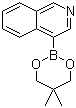 structure of CAS# 844891-01-6, 4-(5,5-Dimethyl-1,3,2-dioxaborinan-2-yl)isoquinoline;Isoquinoline-4-boronic acid 2,2-dimethylpropane-1,3-diol cyclic ester