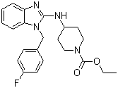 Ethyl 4-[[1-[(4-fluorophenyl)methyl]-1H-benzimidazol-2-yl]amino]piperidine-1-carboxylate molecular structure (CAS 84501-68-8)