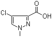 结构式 CAS# 84547-85-3, 1-(N-甲基)-4-氯-3-吡唑甲酸