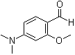 structure of CAS# 84562-48-1, 2-Methoxy-4-dimethylaminobenzaldehyde;4-(Dimethylamino)-2-methoxybenzaldehyde; NSC 156544