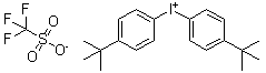 结构式 CAS# 84563-54-2, 二(4-叔丁基苯基)碘鎓三氟甲烷磺酸盐