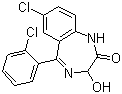 structure of CAS# 846-49-1, Lorazepam;7-Chloro-5-(2-chlorophenyl)-1,3-dihydro-3-hydroxy-2H-1,4-benzodiazepin-2-one