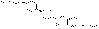 structure of CAS# 84600-99-7, 4-Propoxyphenyl 4-trans-(4-pentylcyclohexyl)benzoate