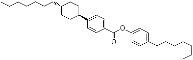 structure of CAS# 84601-00-3, 4-Heptylphenyl 4-trans-(4-heptylcyclohexyl)benzoate