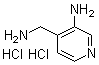 结构式 CAS# 847666-49-3, 3-氨基-4-吡啶甲胺盐酸盐
