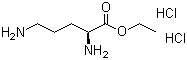 结构式 CAS# 84772-29-2, L-鸟氨酸乙酯盐酸盐