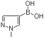 结构式 CAS# 847818-55-7, 1-甲基-1H-吡唑-4-硼酸