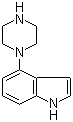 结构式 CAS# 84807-09-0, 4-(1-哌嗪基)-1H-吲哚