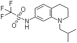 结构式 CAS# 848080-35-3, 1,1,1-三氟-N-[1,2,3,4-四氢-1-(2-甲基丙基)-7-喹啉基]甲磺酰胺