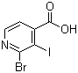 structure of CAS# 848243-29-8, 2-Bromo-3-iodoisonicotinic acid