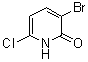 结构式 CAS# 848423-85-8, 3-溴-6-氯-2(1H)-吡啶酮