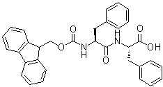 结构式 CAS# 84889-09-8, N-[(9H-芴-9-基甲氧基)羰基]-L-苯丙氨酰-L-苯丙氨酸