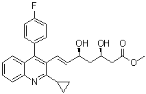 structure of CAS# 849811-78-5, Methyl (3R,5S,6E)-7-[2-cyclopropyl-4-(4-fluorophenyl)-3-quinolinyl]-3,5-dihydroxy-6-heptenoate;DOLM