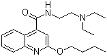 structure of CAS# 85-79-0, Cinchocaine;Dibucaine; 2-Butoxy-N-(2-diethylaminoethyl)quinoline-4-carboxamide