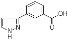结构式 CAS# 850375-11-0, 3-(1H-吡唑-3-基)苯甲酸