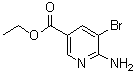 结构式 CAS# 850429-51-5, 6-氨基-5-溴烟酸乙酯