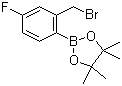 structure of CAS# 850567-57-6, 2-Bromomethyl-4-fluorophenylboronic acid pinacol ester