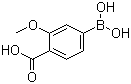 结构式 CAS# 851335-12-1, 3-甲氧基-4-羧基苯硼酸