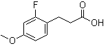 结构式 CAS# 852181-15-8, 2-氟-4-甲氧基苯丙酸