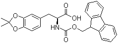 结构式 CAS# 852288-18-7, (2S)-2-[[(9H-芴-9-基甲氧基)羰基]氨基]-3-(2,2-二甲基-1,3-苯并二恶茂-5-基)丙酸