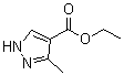 结构式 CAS# 85290-78-4, 3-甲基-1H-吡唑-4-羧酸乙酯