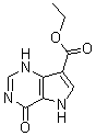 structure of CAS# 853058-41-0, 4,5-Dihydro-4-oxo-1H-pyrrolo[3,2-d]pyrimidine-7-carboxylic acid ethyl ester;Ethyl 4-hydroxy-5H-pyrrolo[3,2-d]pyrimidine-7-carboxylate