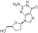 structure of CAS# 85326-06-3, 2',3'-Dideoxyguanosine;2-Amino-9-[5-(hydroxymethyl)oxolan-2-yl]-3H-purin-6-one