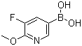 structure of CAS# 856250-60-7, 5-Fluoro-6-methoxy-3-pyridineboronic acid;(5-Fluoro-6-methoxypyridin-3-yl)boronic acid