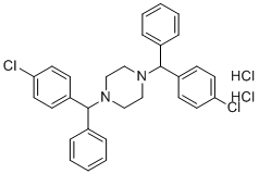 structure of CAS# 856841-95-7, Cetirizine EP Impurity D DiHCl;1,4-Bis[(4-chlorophenyl)phenylmethyl]piperazine dihydrochloride