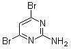 structure of CAS# 856973-26-7, 4,6-Dibromo-2-pyrimidinamine;2-Amino-4,6-dibromopyrimidine