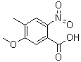 结构式 CAS# 857599-32-7, 5-甲氧基-4-甲基-2-硝基苯甲酸