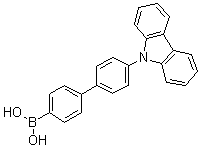 结构式 CAS# 858131-73-4, [4'-(咔唑-9-基)联苯-4-基]硼酸