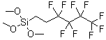 (1,1,2,2-Tetrahydrononafluorohexyl)trimethoxysilane molecular structure (CAS 85877-79-8)