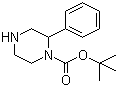 结构式 CAS# 859518-32-4, N-1-Boc-2-苯基哌嗪; 2-苯基哌嗪-1-羧酸叔丁酯