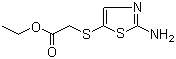结构式 CAS# 859522-19-3, 2-(2-氨基噻唑-5-硫基)乙酸乙酯