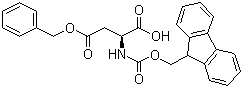 structure of CAS# 86060-84-6, Fmoc-L-aspartic acid 4-benzyl ester;Fmoc-Asp(OBzl)-OH