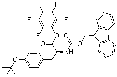 结构式 CAS# 86060-93-7, N-芴甲氧羰基-O-叔丁基酪氨酸五氟苯基酯