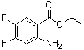 结构式 CAS# 864293-36-7, 2-氨基-4,5-二氟苯甲酸乙酯