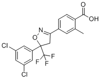 structure of CAS# 864725-62-2, 4-(5-(3,5-Dichlorophenyl)-5-(trifluoromethyl)-4,5-dihydroisoxazol-3-yl)-2-methylbenzoic acid