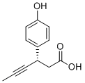 结构式 CAS# 865233-35-8, (3S)-3-(4-羟基苯基)-4-己炔酸