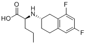 structure of CAS# 865774-79-4, N-[(2S)-6,8-difluoro-1,2,3,4-tetrahydro-2-naphthalenyl]-L-Norvaline