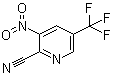 structure of CAS# 866775-16-8, 3-Nitro-5-trifluoromethylpyridine-2-carbonitrile;3-Nitro-5-(trifluoromethyl)-2-pyridinecarbonitrile; 3-Nitro-5-(trifluoromethyl)picolinonitrile