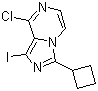 结构式 CAS# 867165-15-9, 8-氯-3-环丁基-1-碘-咪唑并[1,5-a]吡嗪