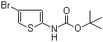 结构式 CAS# 868387-45-5, (4-溴噻吩-2-基)氨基甲酸叔丁酯