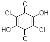 structure of CAS# 87-88-7, Chloranilic acid;2,5-Dichloro-3,6-dihydroxy-1,4-quinone; 2,5-Dichloro-3,6-dihydroxy-p-benzoquinone; 2,5-Dihydroxy-3,6-dichloro-1,4-benzoquinone; 2,5-Dihydroxy-3,6-dichlorobenzoquinone; 3,6-Dichloro-2,5-dihydroxy-1,4-benzoquinone; NSC 6108; NSC 97383