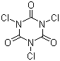 structure of CAS# 87-90-1, Trichloroisocyanuric acid;1,3,5-Trichloro-1-triazine-2,4,6(1H,3H,5H)-trione; 1,3,5-Trichloroisocyanuric acid; Symclosene
