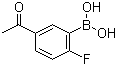 结构式 CAS# 870777-29-0, 5-乙酰基-2-氟苯硼酸